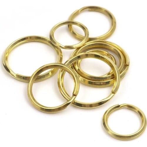 DIY leather craft solid brass O key ring buckle set 10pcs/lot