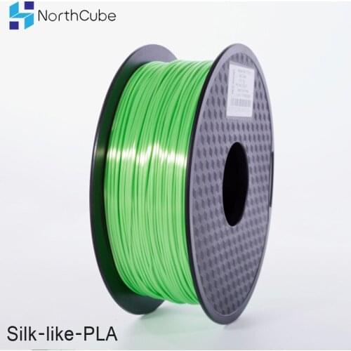 NorthCube 3D Printing Silk PLA Filament 3D Printer Filament 1.75mm 1KG Silk Like Series Silk Green Color Filament