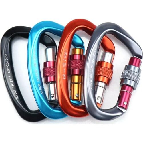 Ultra Big Size Carabiner Large D Button Sponge Handle Buckle D-Ring Shape Aluminum Alloy Sponge Shopping Hook 4 Colors