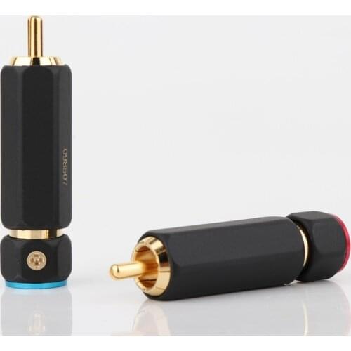 R1736 4Pcs High Performance Pailiccs RCA Plug Cable Male Connector For DIY Audio Video Cable Plug