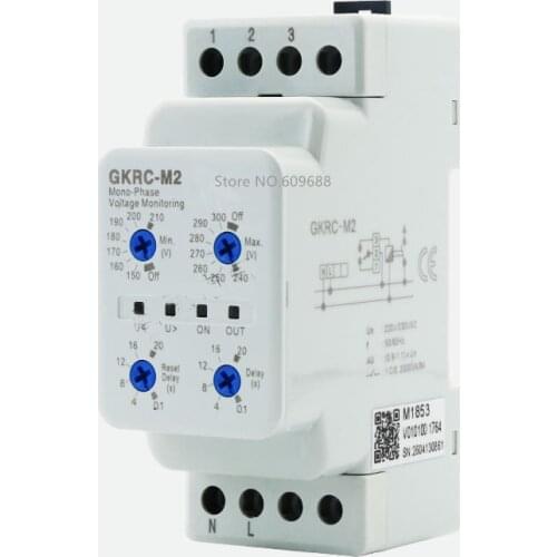 GKR-02 GKR Voltage Monitoring Device Relay GKR-02 Phase Failure Phase-sequence Protection Relay For Motor Protection