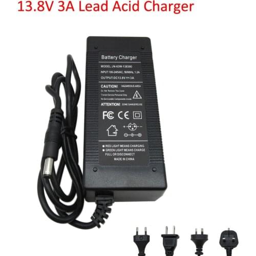 12V 3A lead-acid battery charger For 13.8V 3A lead acid Battery Pack DC 5.5*2.1mm LED Light CCTV Charger