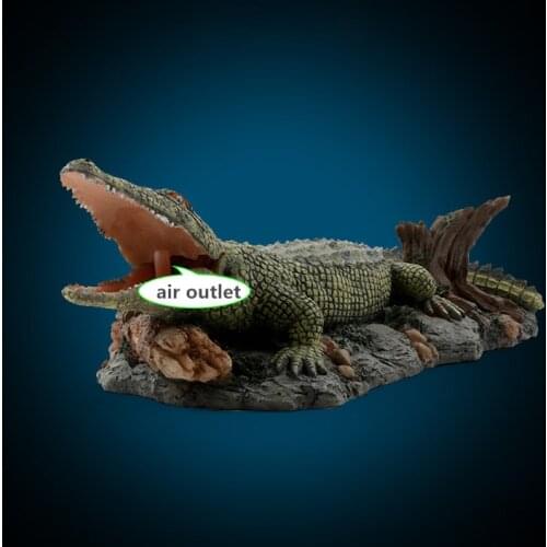 Aquarium Decoration Simulation Croco Oxygen Pump Air Bubble Stone Aquarium Decor Fish Tank Decoration Alligator Low price promot