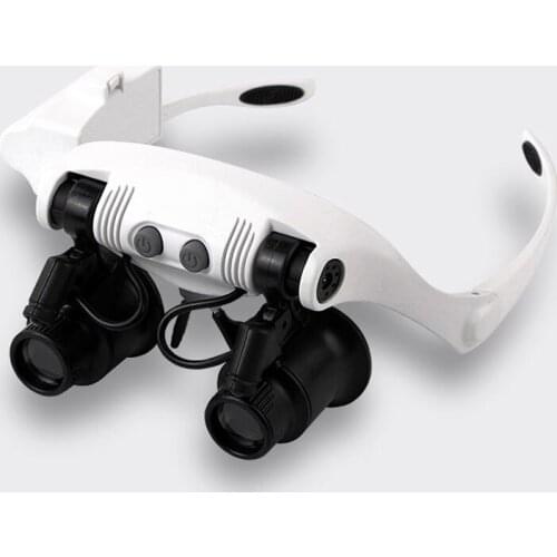 10X 15X 20X 25X Watch Repair Loupe Eyeglass Magnifying Glass LED Magnnifier