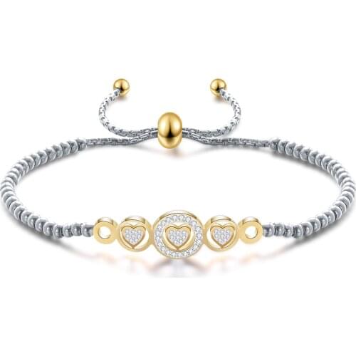 2021 Fashion New Heart Charm Handmade Bracelets For Women Stainless Steel Beads Bracelet Style Jewelry Gift Pulsera B1178