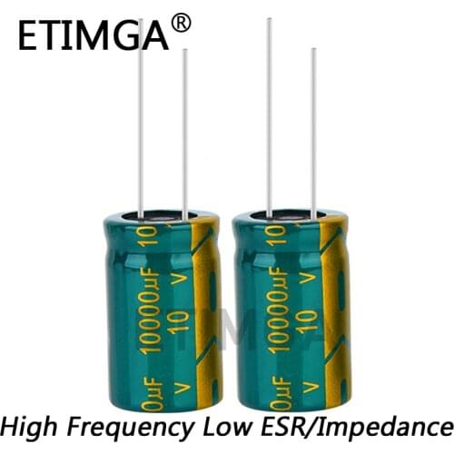 1pcs/lot 10v 10000UF Low ESR / Impedance High Frequency Aluminum Electrolytic Capacitor Size 16X25 10000UF 20