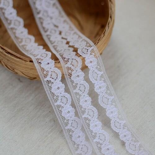 15M/lot 1.3cm wide Export quality smooth polyester lace High-end cuff neckline baby clothes lace accessories SC819