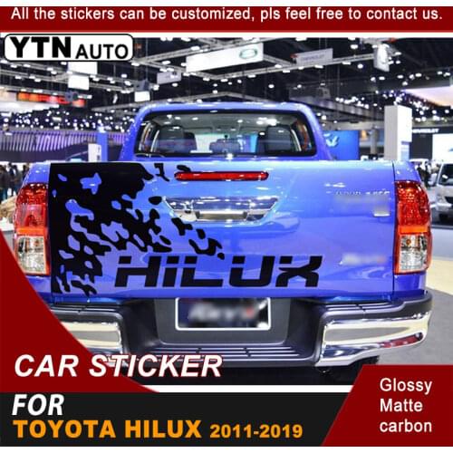 Tail Gate Car Sticker For Toyota Hilux Revo Vigo 2011-2019 Mudslinger Styling Graphic Vinyl Back Door Car Decal Car Accessories