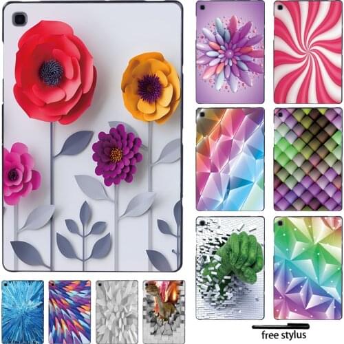 Tablet Case for Samsung Galaxy Tab S4 10.5/Tab S5e 10.5"/S6/Tab S6 Lite 10.4"/Tab S7 11" 3D Series Printing Pattern Hard Shell