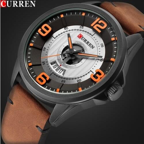 CURREN Luxury Watch Men Fashion Casual Sport Wristwatches Mens Leather Business Quartz Watches Male Date Clock Relogio Masculino