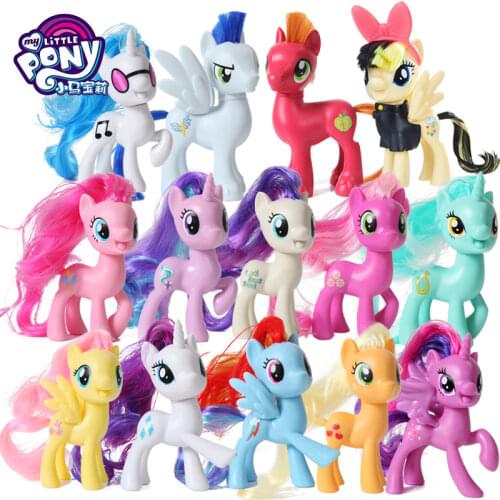 Hasbro My Little Pony Basic Cute Mark Twilight Sparkle Applejack Rainbow Dash Songbird Serenade Pinkie Pie Model Anime Figures