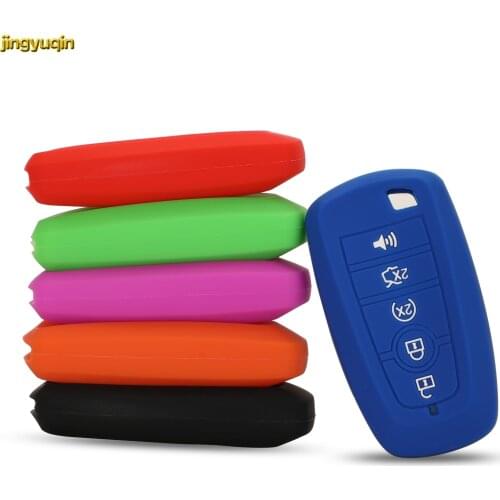 Jingyuqin 30pcs Remote Car Key Silicone Case Cover Protection For Ford Edge Fusion Explorer Mustang Bronco F-Series 5 Buttons