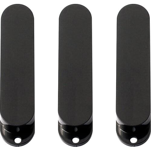 3 Pieces Sealed Closed Single Coil Pickup Cover Black For Electric Guitar Accessories