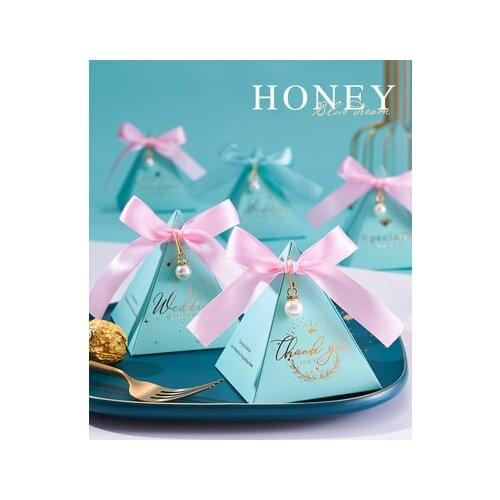 Sugar box wedding candy box blue Tiff green niche forest senior blue-green theme wedding candy box dedicated