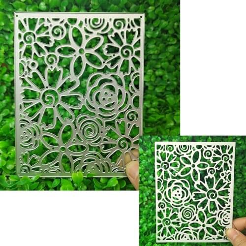 Metal cutting die for Christmas DIY scrapbook greeting card album making 3D creative flower rectangular frame 2021 NEW