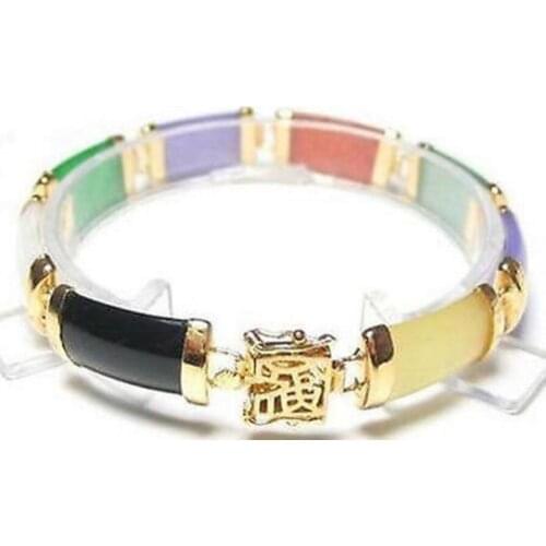 Fashion jewelry Beautiful-EXQUISITE-MULTI-COLOR-Selling Jadeite-FORTUNE-BRACELET Dongguan girl jewerly Store fre