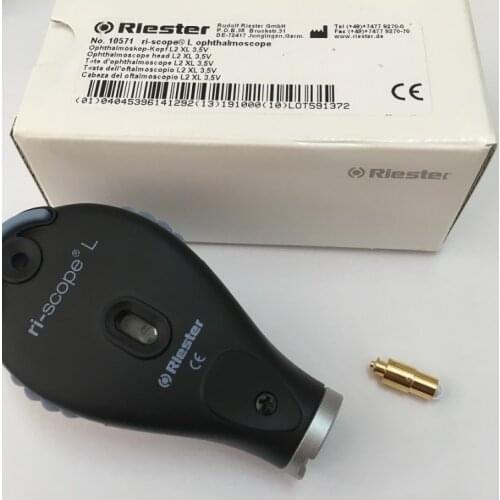Original Riester 10571 3.5v ophthalmoscope head with 1 original riester bulb