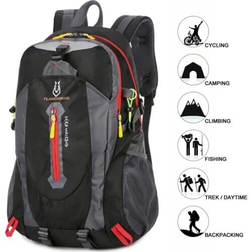 Adisputent Waterproof Climbing Backpack Rucksack 40L Outdoor Sports Bag Travel Backpack Camping Hiking Backpacks Trekking Bags