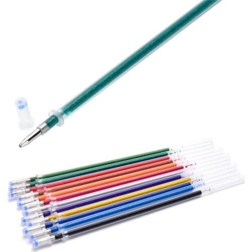12PCS A Set Flash Ballpint Gel Pen Highlight Refill Color Full Shinning Refill Painting Pen School Office Sets Freeshiping