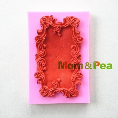 Mom&Pea 0917 Free Shipping Mirror Shaped Silicone Mold Cake Decoration Fondant Cake 3D Mold Food Grade