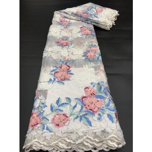 New exquisite flower sequined tulle embroidery, comfortable fabric, suitable for fashionable ladies' skirts