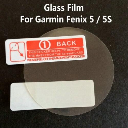 100Pcs Premium Tempered Glass Screen Protector Skin Guard for Garmin Fenix 5 Fenix5 F5 Sports Smart Watch Protective Films