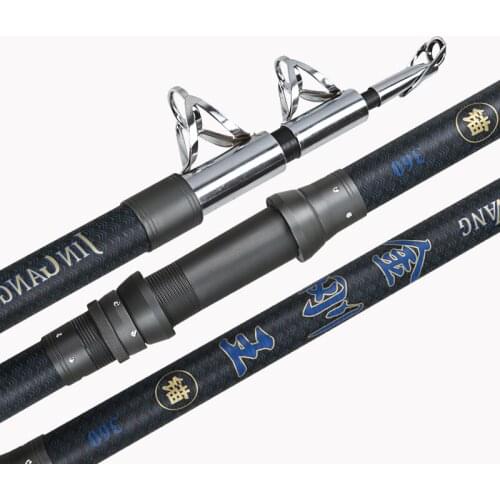 High Carbon Fiber Anchor Fish Rod Set with Reel Long Super Hard Power Throwing Telescopic Fishing Rod Stream Seapole 2.1-4.5m