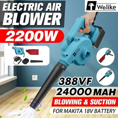 Wolike Electric Air Blower & Suction Dust Cleaner Wireless Blower Vacuum Cleannig Leaf Blower for Makita 18V Battery power Tools