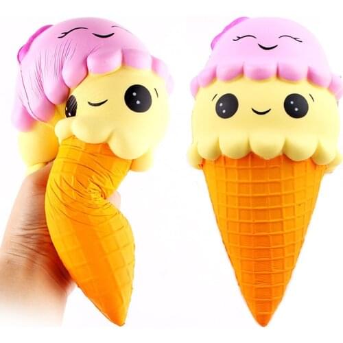 22cm Funny Toy 2018 Exquisite Fun Ice Cream Scented Squishy Charm Slow Rising Simulation Anti-stress Toys