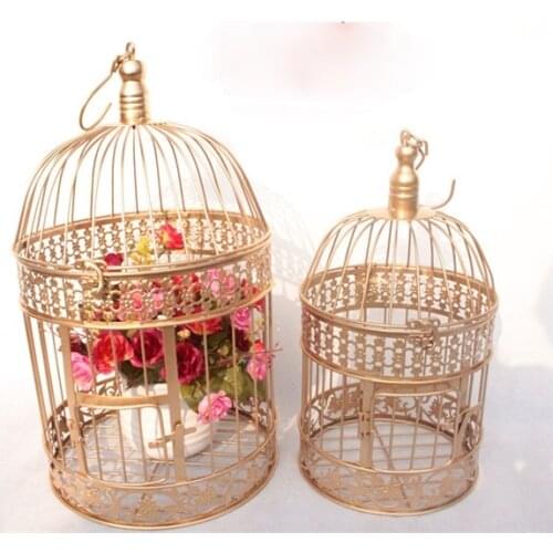 Iron bird cage European iron bird cage wedding decoration flower cage ornaments props bird cage flower rack birdcage
