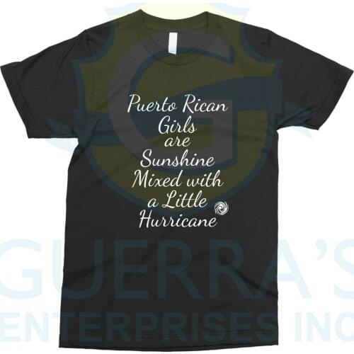 T-Shirt Puerto Rican Girl T Tee Shirt Boricua Women Pride Puerto Rico Hurricane