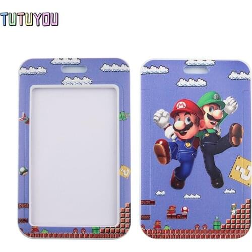 1pc PC2551 Game Character Cartoon Lanyard Card Holder Student Hanging Neck Mobile Phone Lanyard Badge Subway Access Card Holder