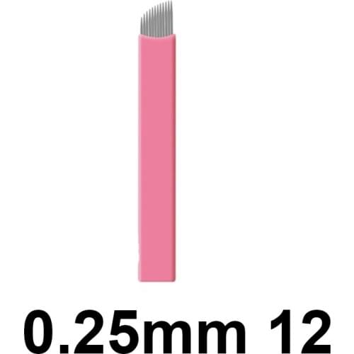 New 100 Pcs 0.25mm Tattoo Needle 12 Flex 0.18mm Microblading Needles 18 16 for Permenent Makeup Blade for Manual Eyebrow Pen