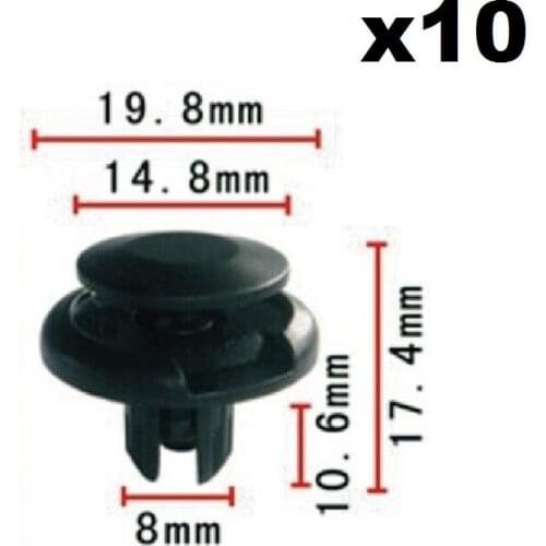 10x For Honda Tyre plastic cover fixed buckle / Nylon Retainer Clip