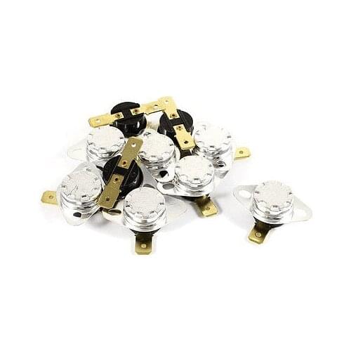 10 x 250V 10A 135 Celsius NC Normal Close Thermostat Temperature Thermal Switch