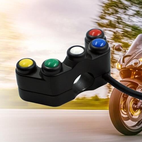 12V Plastic Motorcycle Race Bikes Motorcross Universal 5 Button Array Switches Handlebar Switches Assembly Handle Bar Switch