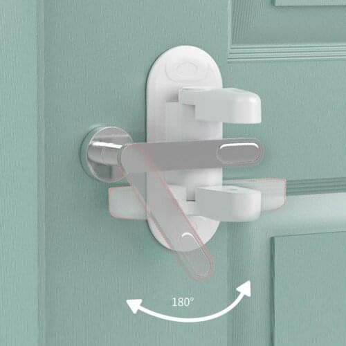 2pcs Babyproof Door Lever Locks ABS Safety Door Guards for Kids Children Cat Dog