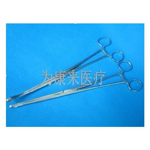 2pcs High quality stainless steel medical sponge plier tongers tweezers oval plier 25cm medical healthcare hospital pharmacy