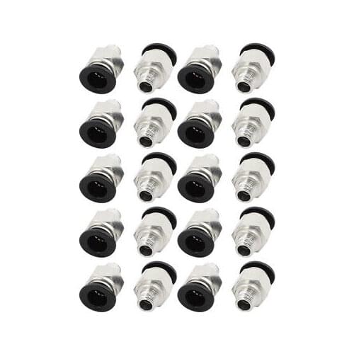 20pcs 1/8" PT Male Thread 10mm Push In Joint Pneumatic Connector Quick Fittings