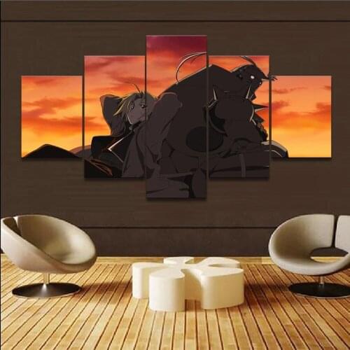 5 Piece Wall Art Canvas Posters Anime Manga Figure Pictures Home Modular Decor Prints Modern Living Room Decoration Paintings