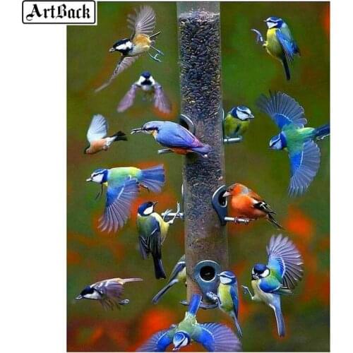 5d diy diamond painting bird picture full square diamond embroidery animal kit 3d diamond mosaic sticker bird