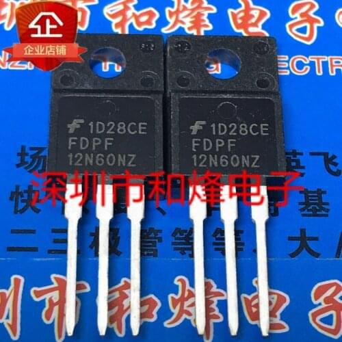 6pcs/lot FDPF12N60NZ TO-220F 600V 12A In Stock