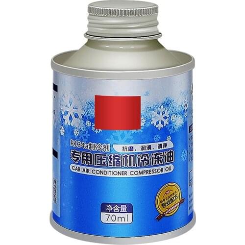 70ML Automobile Air Conditioning Compressor R134a Refrigerant Oil Lubricating Oil for Car Truck Bus A/C Air Conditioning System