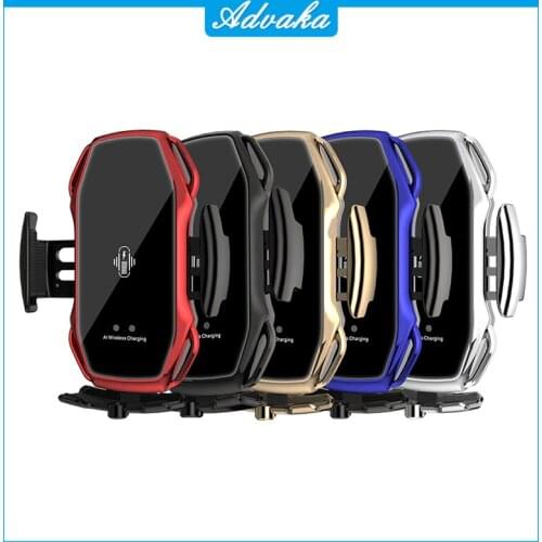 Advaka A5S 127*72*38mm 10W Wireless Fast Charging AI Smart Automobile Car Holder Phone Charger For Iphone / Samsung / Huawei