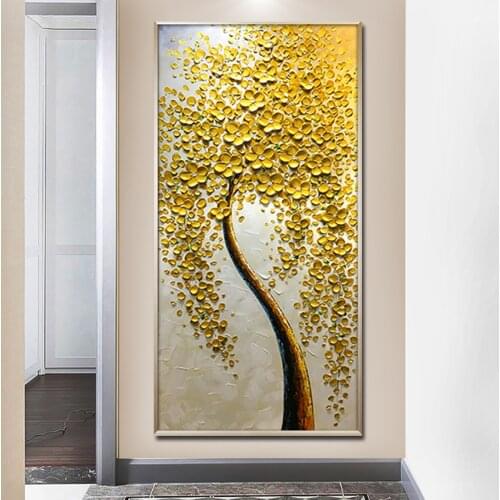 Free Shipping Abstract Knife Green Color Oil Painting Modern Art Canvas Home Wall Decor Art Hand Painted Living Room Decor