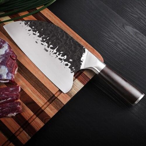 Big Bone 8 inch Kitchen Knife Hand Forging Chef Knives For Meat Cleaver Vegetable Cutter Stainless Steel Knife