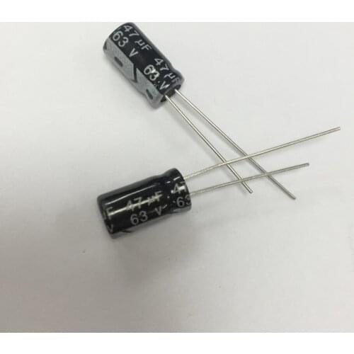 Free Shipping Electrolytic capacitor 47UF 63V 6*11mm