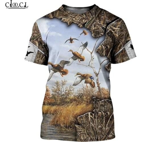 HX Newest Animal Duck Hunting 3D Print Fashion Harajuku Mens Clothing Fashion Men Women Casual Harajuku Tops Drop Shipping