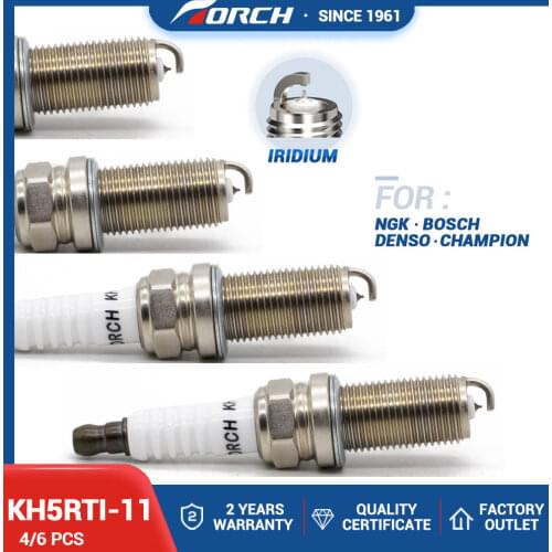 Iridium Spark Plug Torch KH5RTI-11 Replacement for Denso 5343 Eyquem RFN52HZ3A Nissan BY481-LFR5A Denso IKH16TT-- 4-6 Pcs NEW