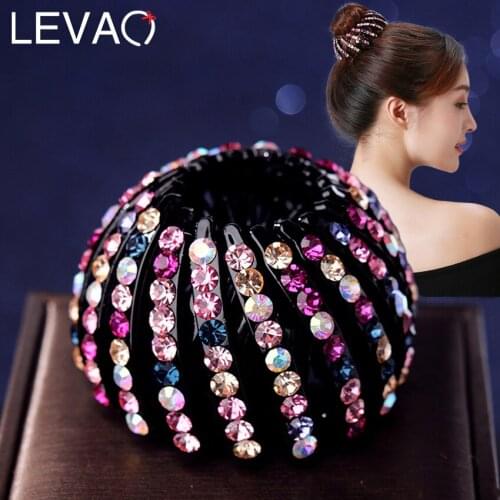 Levao Buckle Rhinestone Hairpins Bird Nest Hairpin For Women Ponytail Holder Hair Claw Clips Hair Clip Headwear Hair Accessories